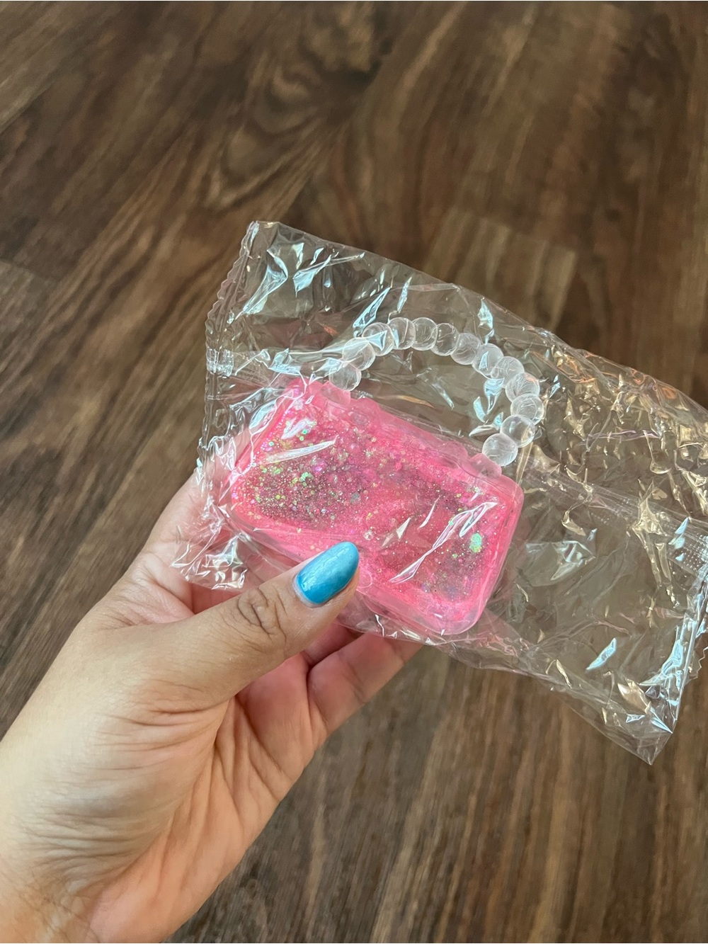 Pink Glitter Mini Handbag Squishy/Fidget Toy